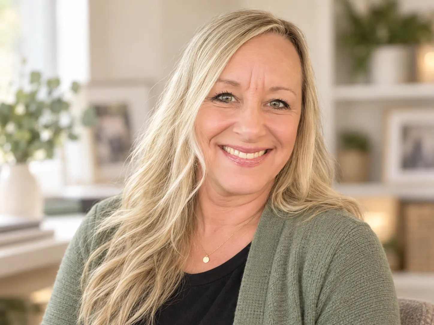 Portrait of Angie, founder of AB Photo Memories